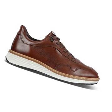 Men's Ecco St.1 Hybrid Sneakers Brown | USA 646JPQ